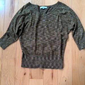 LOFT Olive V-Neck Sweater
